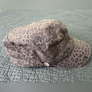 Women’s Leopard Print Military Cadet Cap O/S